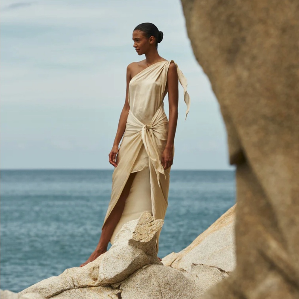 Baobob Marea Midi One-Shoulder Dress